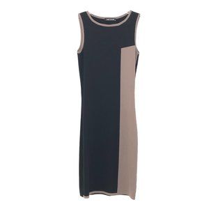 Mon Cheri Color Block Sleeveless Sweater Dress AN